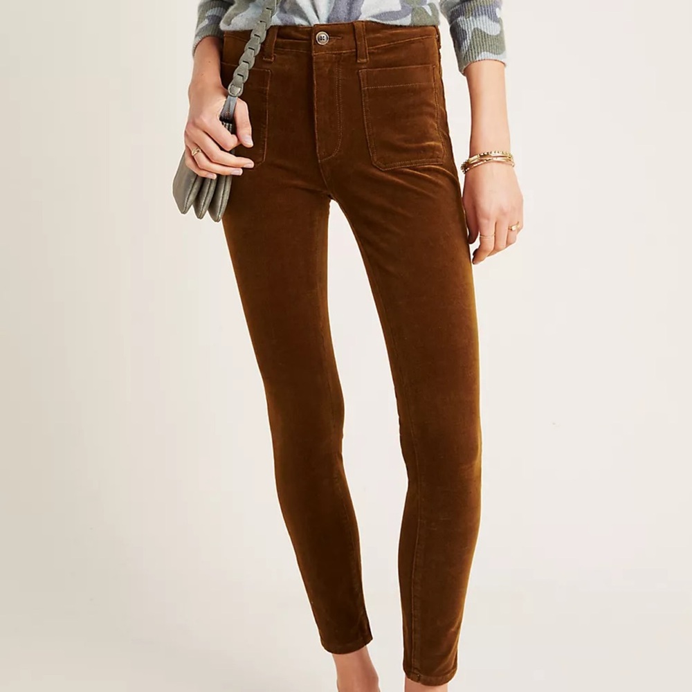 Anthropologie Pilcro High-Rise Skinny Corduroy Pants Tall